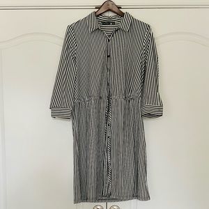 Mlle Gabrielle Striped Button-up Dress